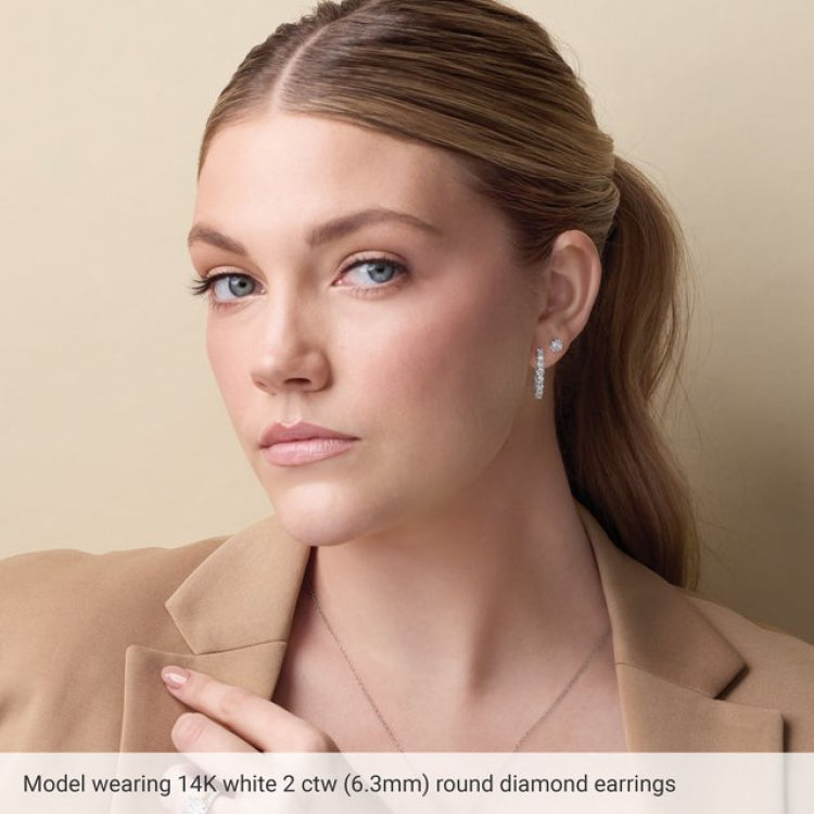 14K Rose Gold Lab-Grown Ruby Earring