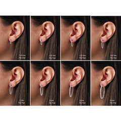 14K Yellow Gold 1/2 CTW Natural Diamond Inside-Outside 19 mm Hinged Hoop Earrings