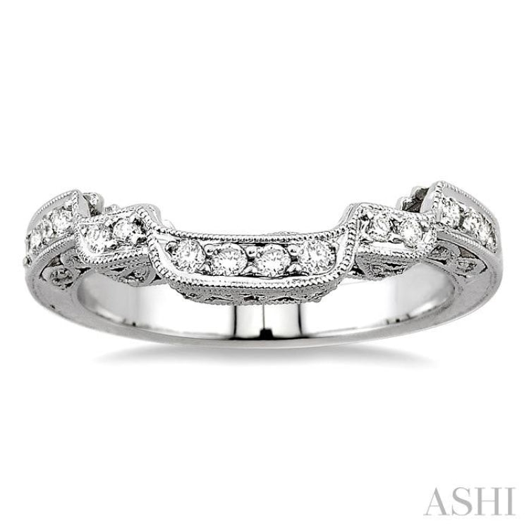1/4 Ctw Diamond Matching Wedding Band in 14K White Gold