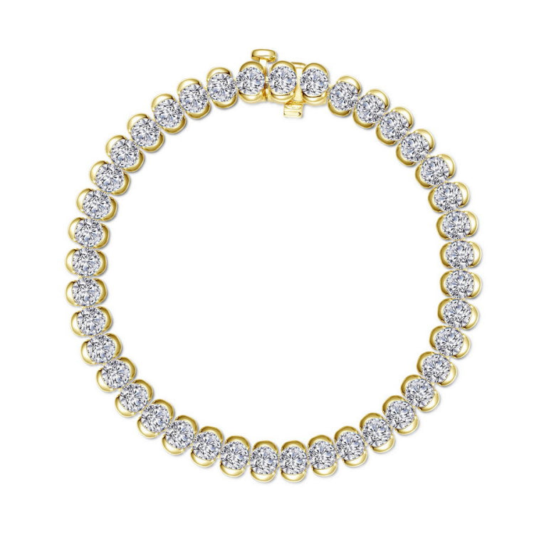 8 CTW Aria Half- Bezel Tennis Bracelet