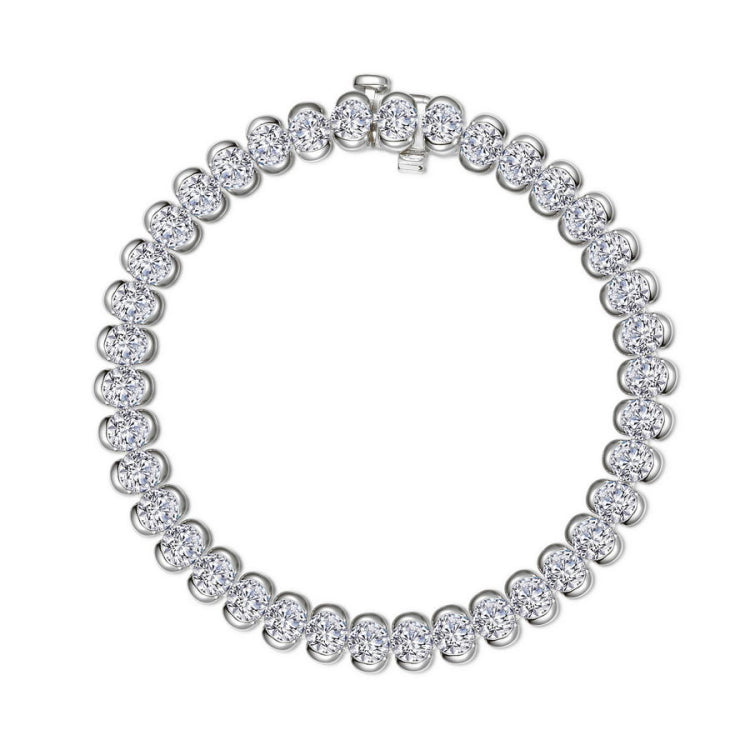 9.5 CTW Aria Half- Bezel Tennis Bracelet