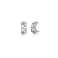 Barrel Beat Huggie Earrings