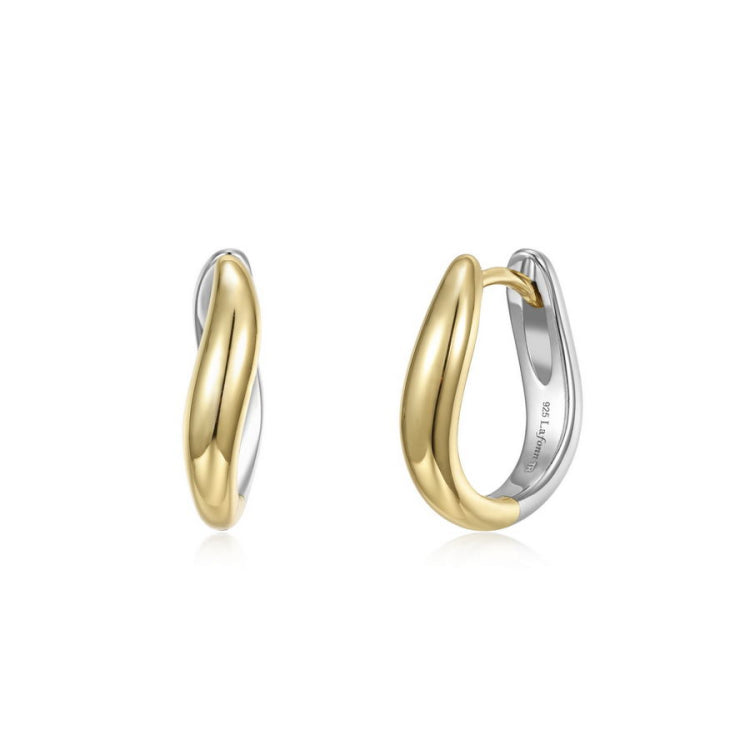 Sculptural Wave Hoops