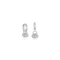Oval Charm Molten Huggie Hoops