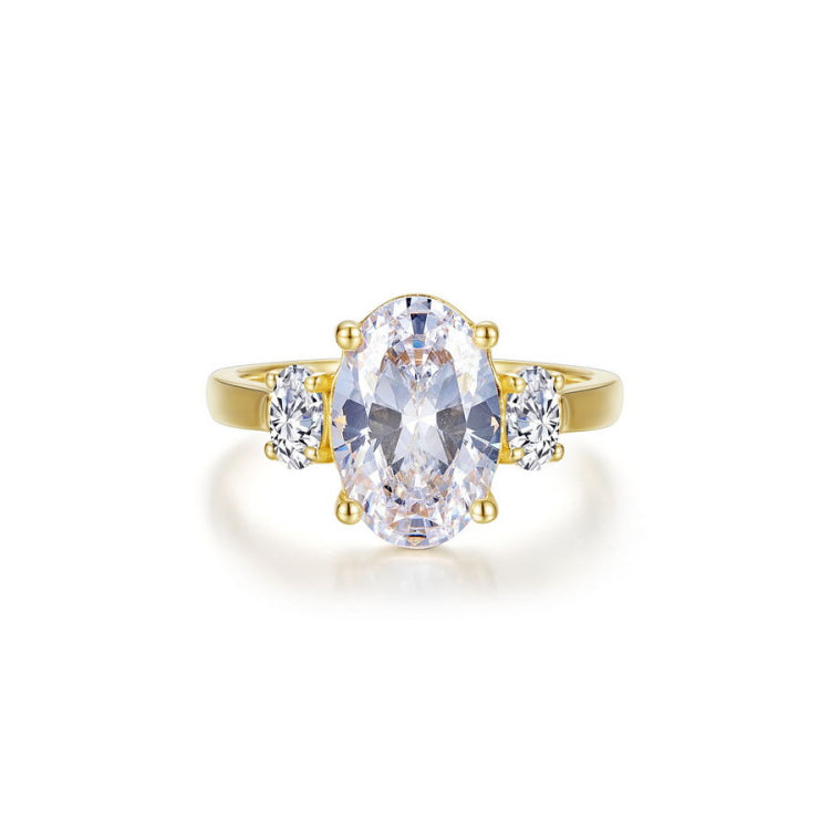 Aurora Three-Stone Oval Ring
