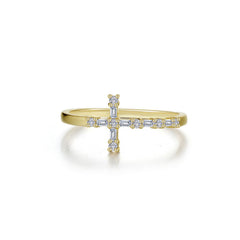 Eden Baguette Cross Ring