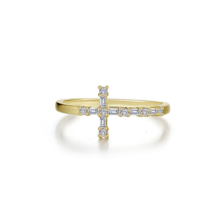 Eden Baguette Cross Ring
