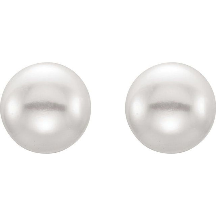 Sterling Silver 6-7 mm Cultured Pink Freshwater Pearl Earrings