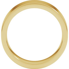 14K Yellow Gold 7 mm Comfort-Fit Flat Band Size 6.5