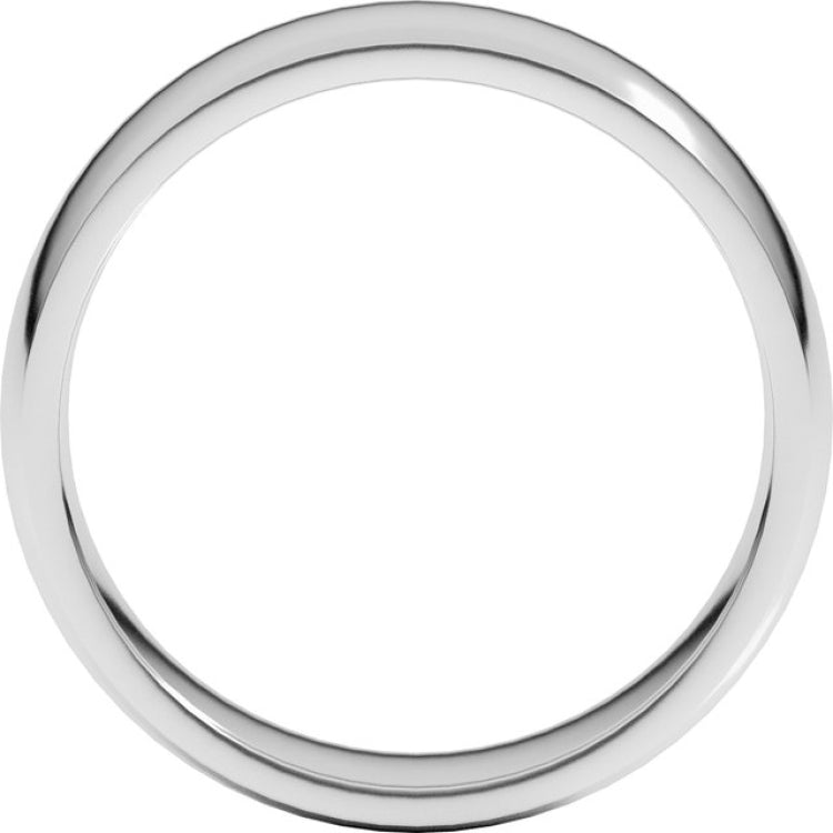 Sterling Silver 6 mm Lightweight Comfort-Fit Half Round Band Size 9