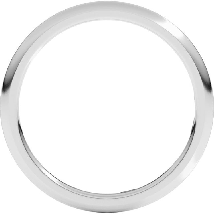 14K White Gold 1.5 mm Comfort-Fit Half Round Band Size 5.5