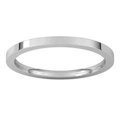 14K White Gold 1.5 mm Comfort-Fit Flat Band Size 6