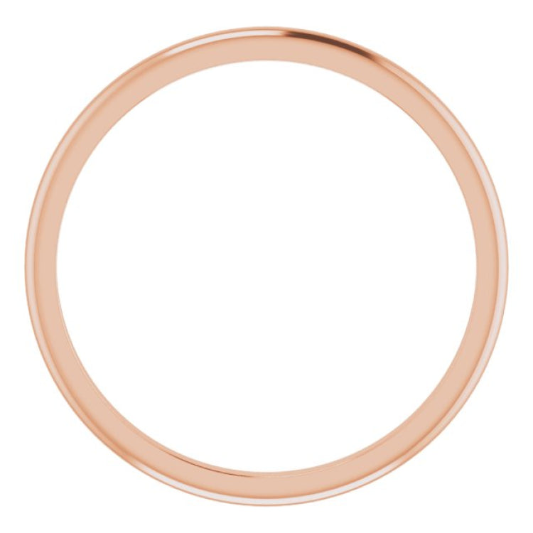 14K Rose Gold 1.5 mm Half Round Band Size 6