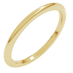 14K Yellow Gold 1.5 mm Comfort-Fit Half Round Band Size 5.5