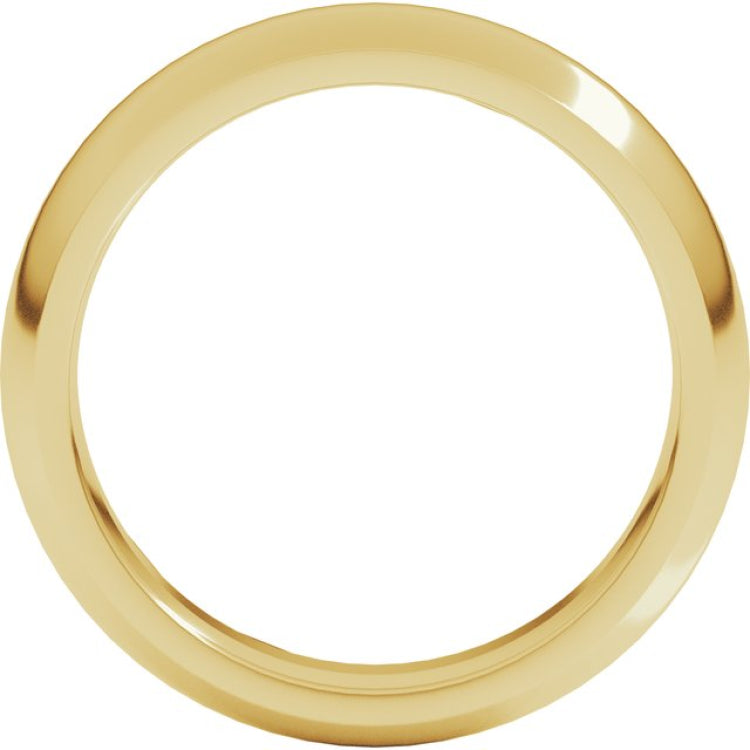14K Yellow Gold 5 mm Comfort-Fit Half Round Band Size 10