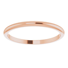 14K Rose Gold 1.5 mm Half Round Band Size 9