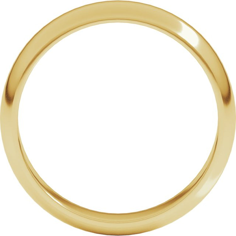 14K Yellow Gold 5 mm Half Round Band Size 7