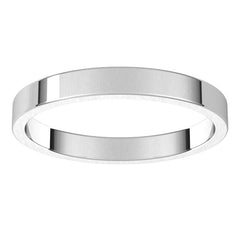 14K White Gold 2.5 mm Flat Band Size 8