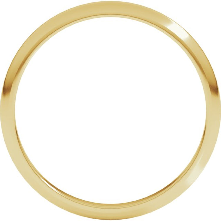 10K Yellow Gold 2 mm Half Round Band Size 5
