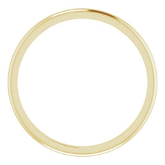 14K Yellow Gold 1.5 mm Half Round Band Size 11