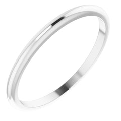Sterling Silver 1.5 mm Half Round Band Size 8.5