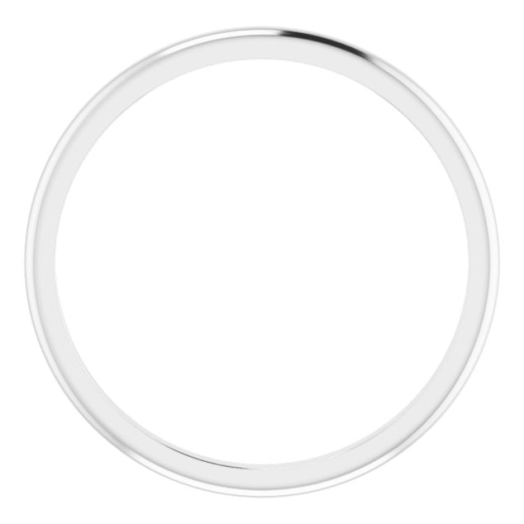 10K White Gold 1.5 mm Half Round Band Size 8