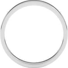 10K White Gold 3 mm Flat Band Size 8