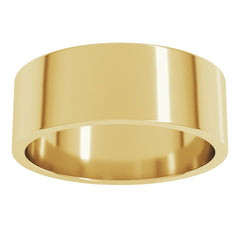 14K Yellow Gold 7 mm Flat Band Size 8.5