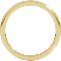10K Yellow Gold 1 mm Comfort-Fit Half Round Band Size 6.5