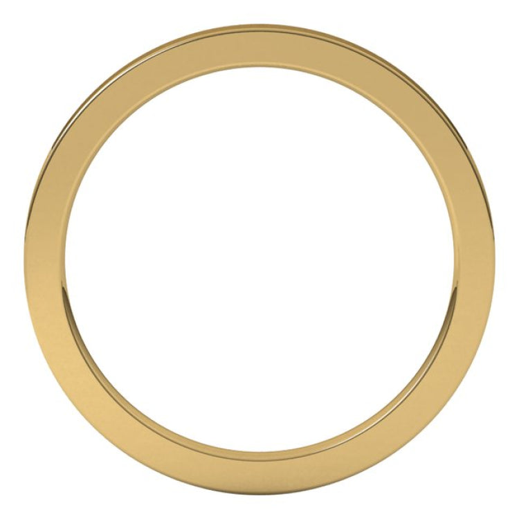 14K Yellow Gold 1.5 mm Comfort-Fit Flat Band Size 4.5