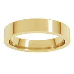 10K Yellow Gold 4 mm Comfort-Fit Flat Band Size 7.5