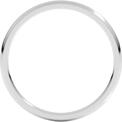 14K White Gold 1.5 mm Lightweight Comfort-Fit Half Round Band Size 7.5