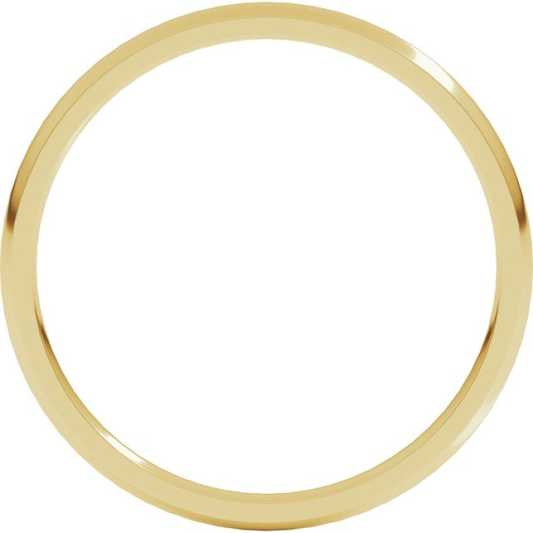 18K Yellow Gold 1.5 mm Lightweight Comfort-Fit Half Round Band Size 5