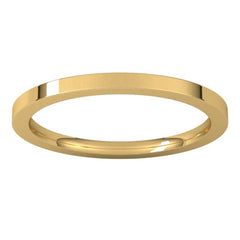 14K Yellow Gold 1.5 mm Comfort-Fit Flat Band Size 6.5
