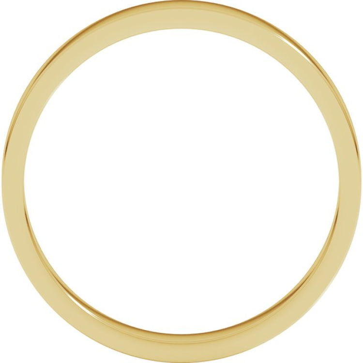 14K Yellow Gold 3 mm Flat Band Size 8