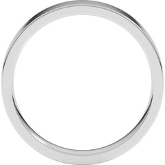 Platinum 4 mm Lightweight Comfort-Fit Flat Band Size 5