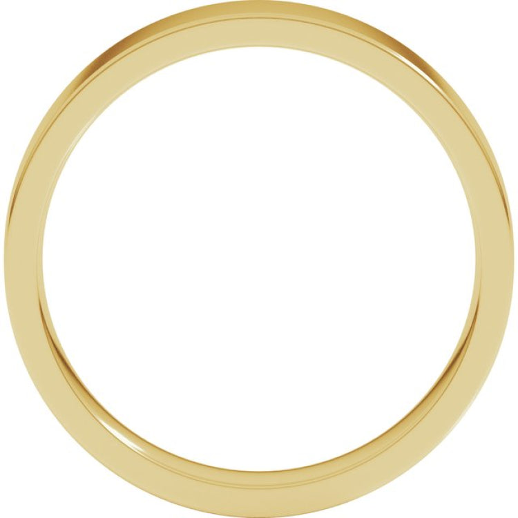 10K Yellow Gold 4 mm Lightweight Comfort-Fit Flat Band Size 7