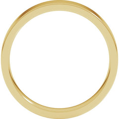 14K Yellow Gold 4 mm Lightweight Comfort-Fit Flat Band Size 8