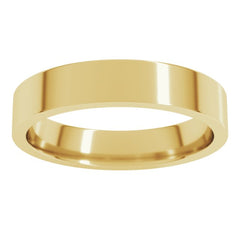 14K Yellow Gold 4 mm Lightweight Comfort-Fit Flat Band Size 8