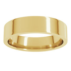 18K Yellow Gold 5 mm Lightweight Comfort-Fit Flat Band Size 7