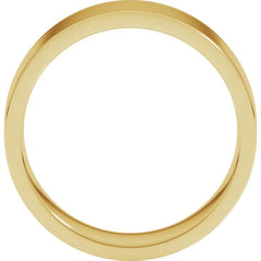 10K Yellow Gold 7 mm Lightweight Comfort-Fit Flat Band Size 11