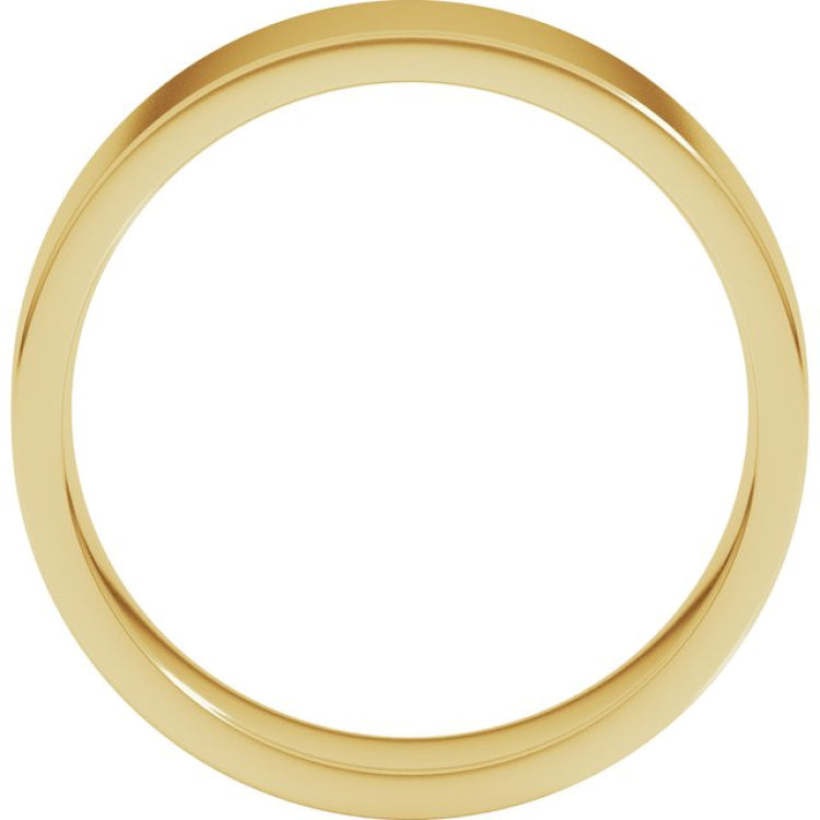 10K Yellow Gold 6 mm Lightweight Comfort-Fit Flat Band Size 10.5