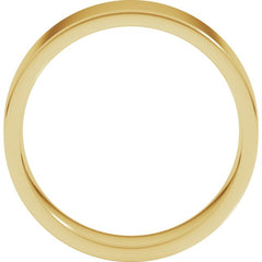 10K Yellow Gold 6 mm Lightweight Comfort-Fit Flat Band Size 10.5