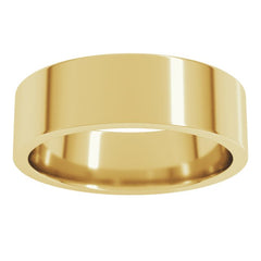 18K Yellow Gold 6 mm Lightweight Comfort-Fit Flat Band Size 8.5