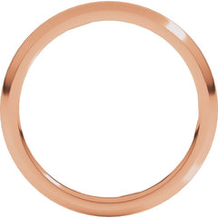 14K Rose Gold 2 mm Comfort-Fit Half Round Band Size 5.5