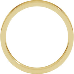 14K Yellow Gold 3 mm Flat Comfort Fit Light Band Size 12.5