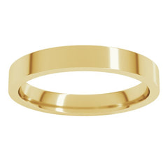 14K Yellow Gold 3 mm Lightweight Comfort-Fit Flat Band Size 5.5