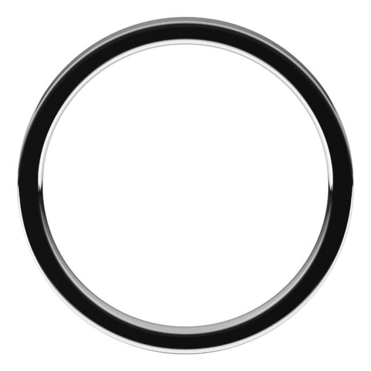 14K White Gold 2 mm Lightweight Comfort-Fit Flat Band Size 7