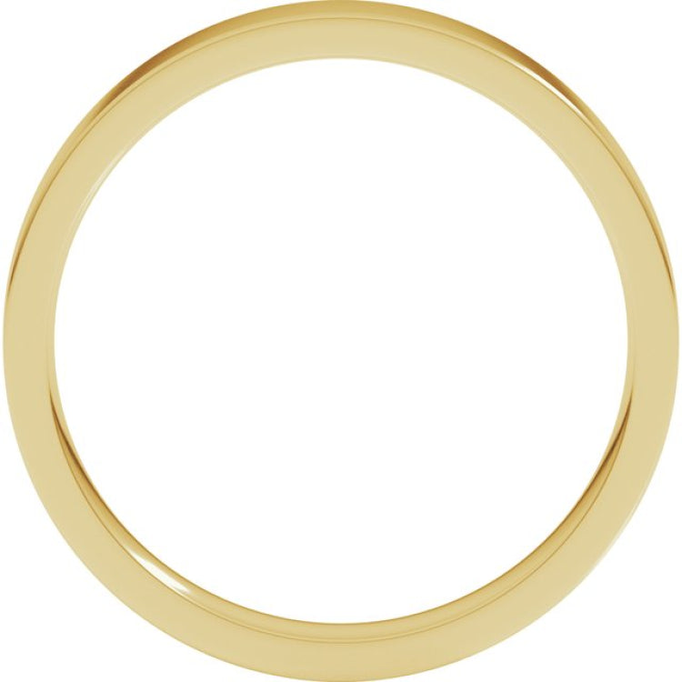 10K Yellow Gold 3 mm Lightweight Comfort-Fit Flat Band Size 7