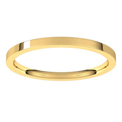 14K Yellow Gold 1.5 mm Lightweight Comfort-Fit Flat Band Size 8